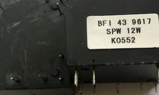 SPW12W BFI 43 9617 K0552-0